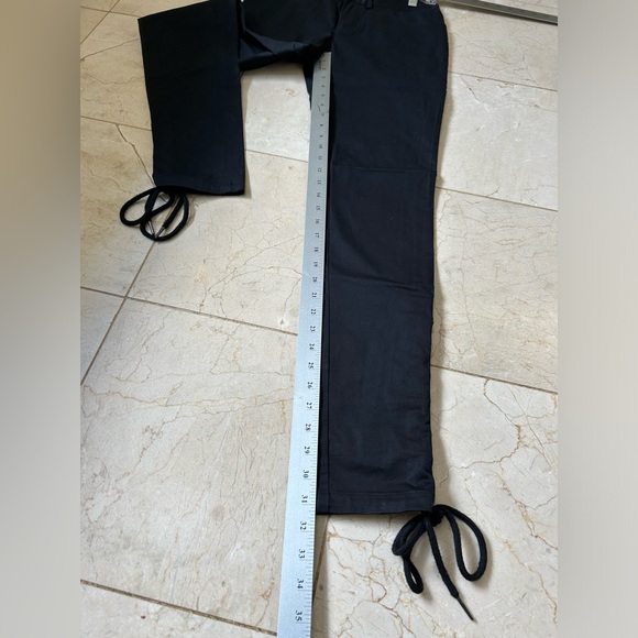 Lace-Up Leg Black Pants, Custom made by designer Kevin Howard, Size Small - Picture 9 of 9
